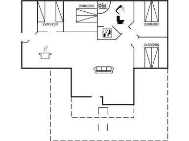 Gemütliches Ferienhaus : Region Jegum-Ferieland für 8 Personen
